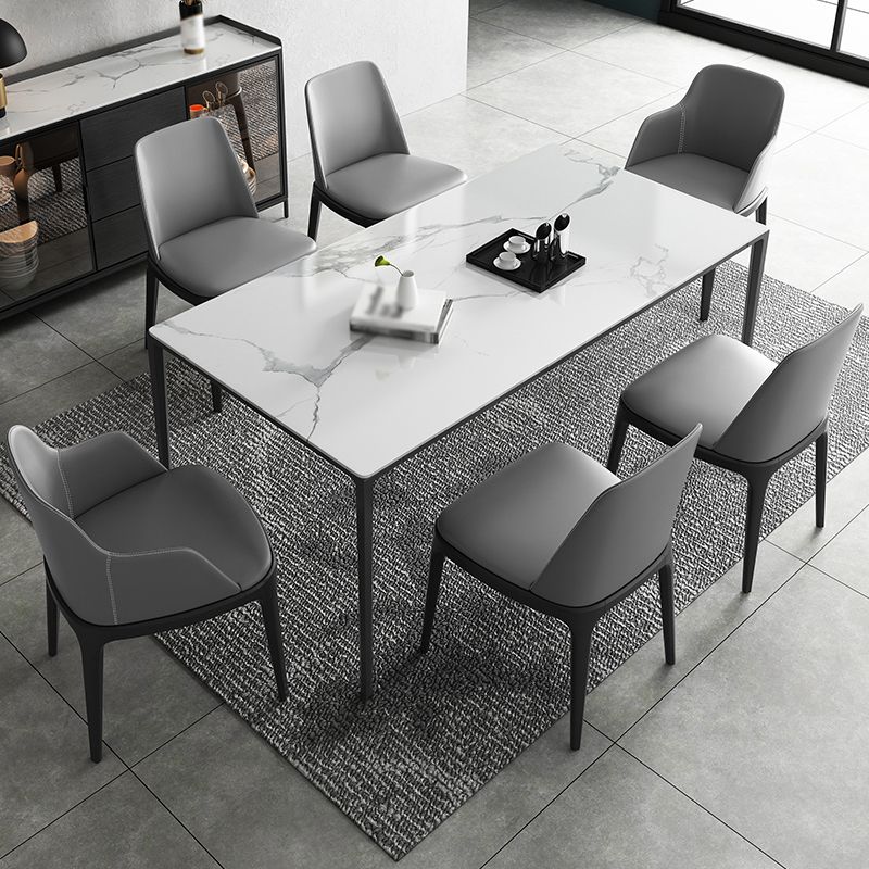 Rectangle Dining Site Table Simplicity Style Stone Furniture with 4-foot