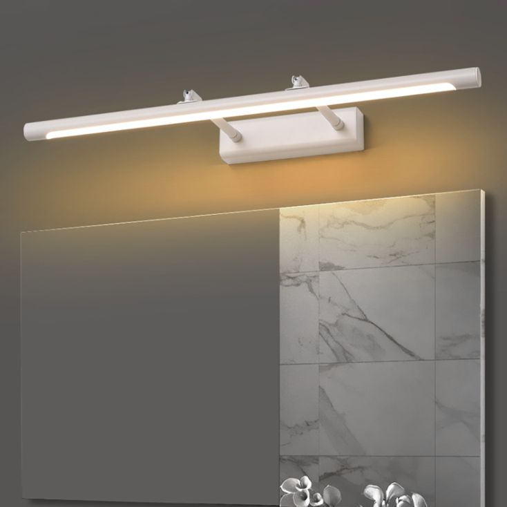 Linear Shape Metal Wall Sconce Modern 1 Light Swing Arm Mirror Wall Mounted Light