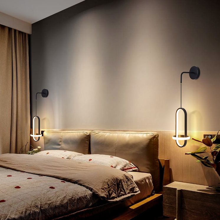 Luce contemporanea a 2 luci a 2 luci a parete a parete montata per la camera da letto