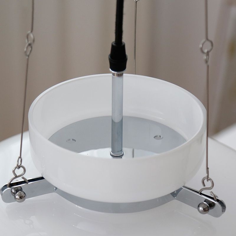 1-licht wit glas gesuspendeerde verlichting armatuur minimalisme hanglampje kit voor eetkamer