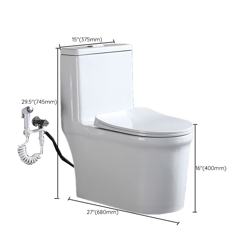 Traditional White Flush Toilet Spray Gun Included Urine Toilet for Bathroom
