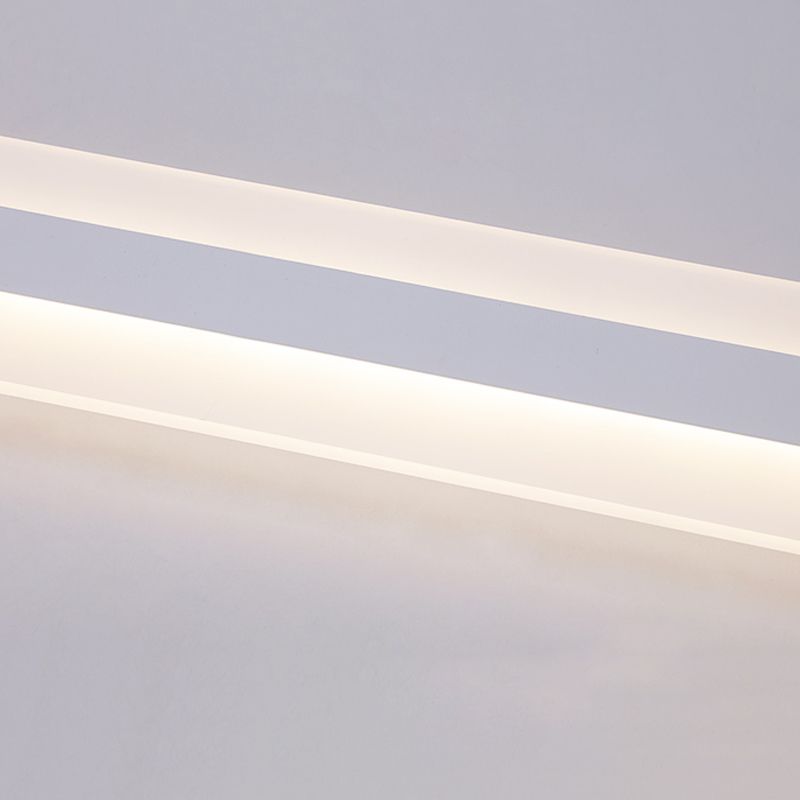 Luminaria LED lineal de montaje empotrado con pantalla acrílica para pasillo y porche