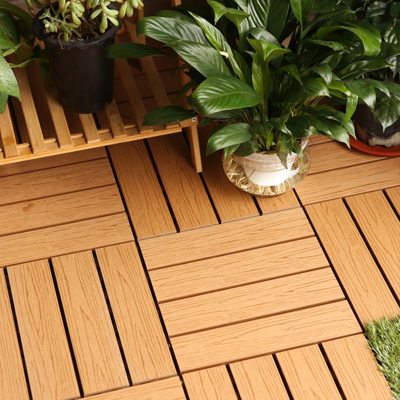 Composite Decking Tiles Interlocking Water Resistant Floor Tiles