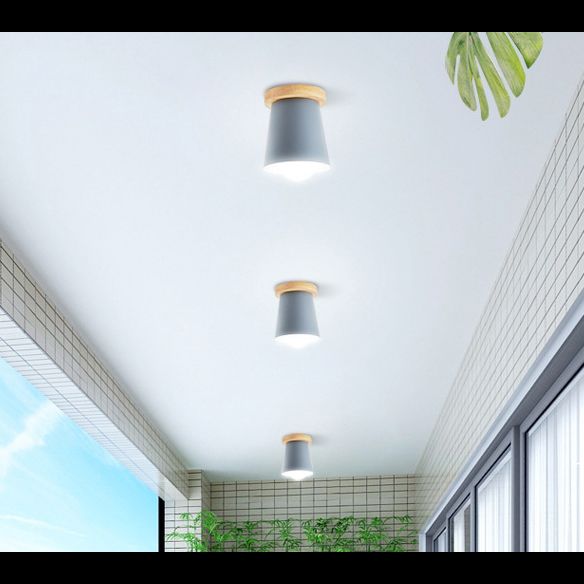 1 lampe éclairage de plafond style nordique métal conique encastré éclairage de salon