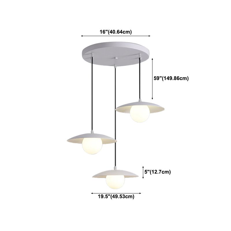 Industrial White Ceiling Light Glass Kitchen Island Lighting for Home