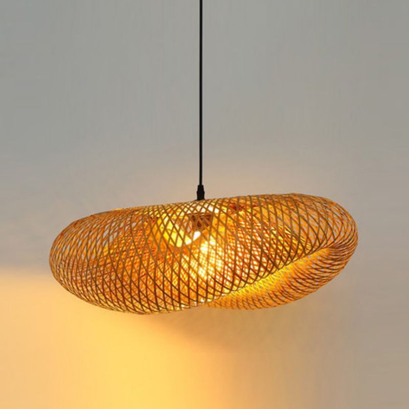 Geometrische hängende Licht moderne Art Holz 1 Licht nach unten Beleuchtung