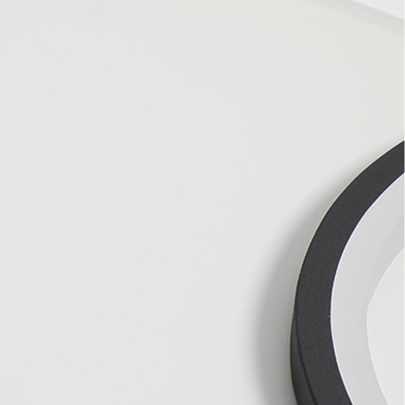 Lámparas de techo de anillo negro, lámparas de techo de metal LED simples, incrustadas