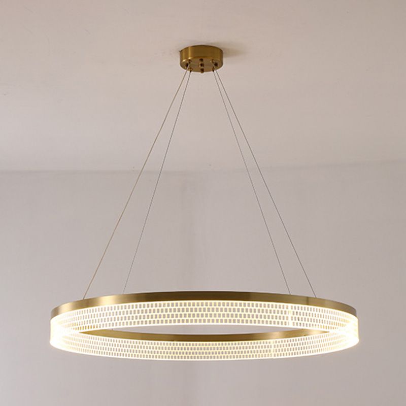 Lumières de lustre en cercle contemporain