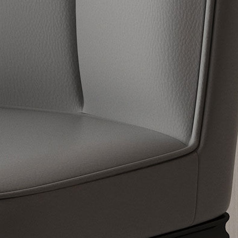 Faux Leather Side Chair Wingback Armless Chair for Dining Room