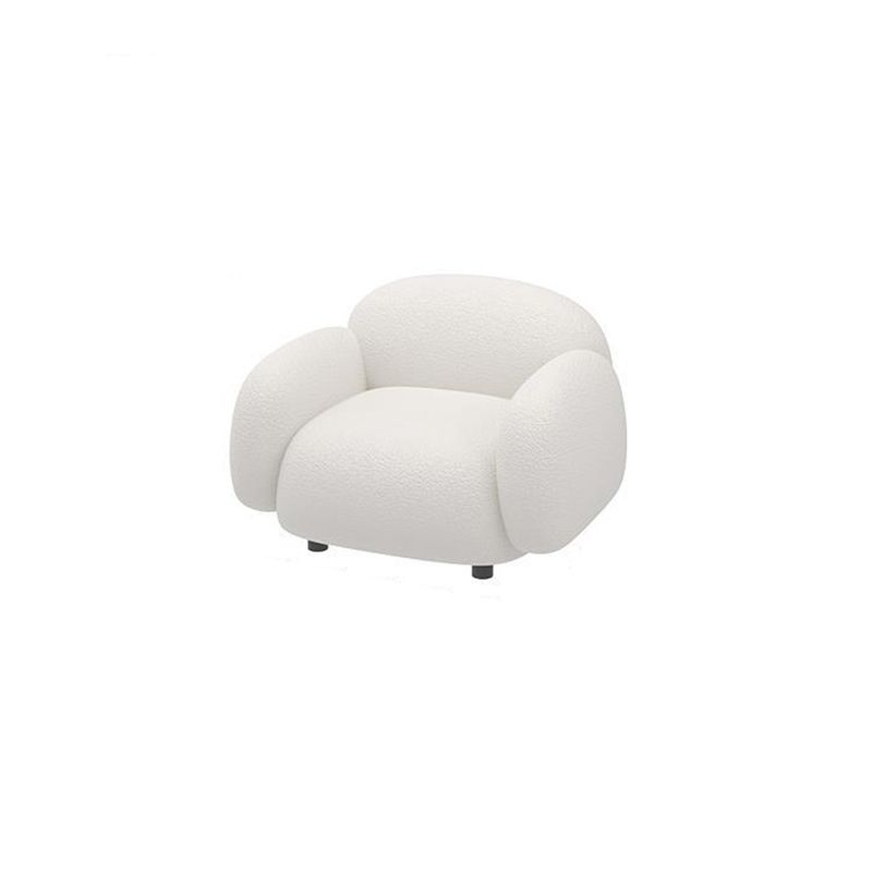 Contemporary Stain Resistant Settee Recessed Arm Sofa for Living Room