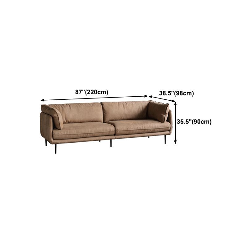 Light Brown Sectionals/Sofa with Pillow Back and Pillow Top Arm