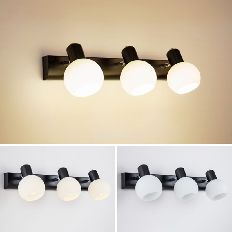 Luminaire d'éclairage en forme de balle Simplicité style luminaire mural métallique