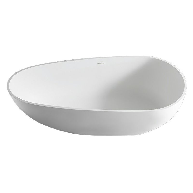 Modern Stone Soaking Bath White Freestanding Bathtub for Bathroom