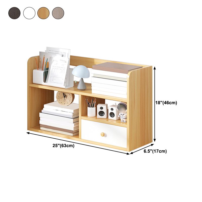 Modern Style Bookshelf Engineer Wood Bookcase with Drawer for Home