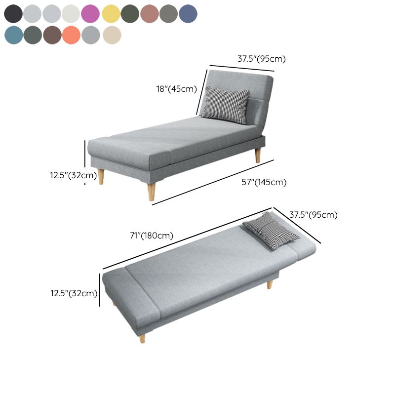 Scandinavian Chaise Lounge Solid Color Chaise Lounge Sofa Armless