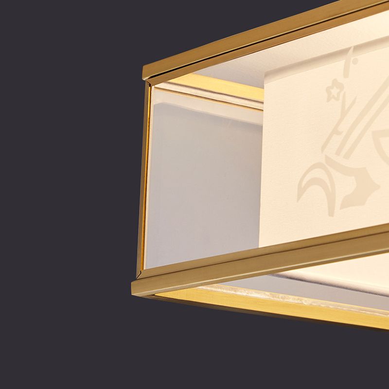 Plafonnier à abat-jour en tissu, lampe encastrée multi-ampoules de Style asiatique pour le salon