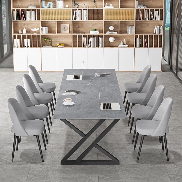 Mesa de comedor rectangular mesa de cena de piedra industrial mesa de cocina para interiores