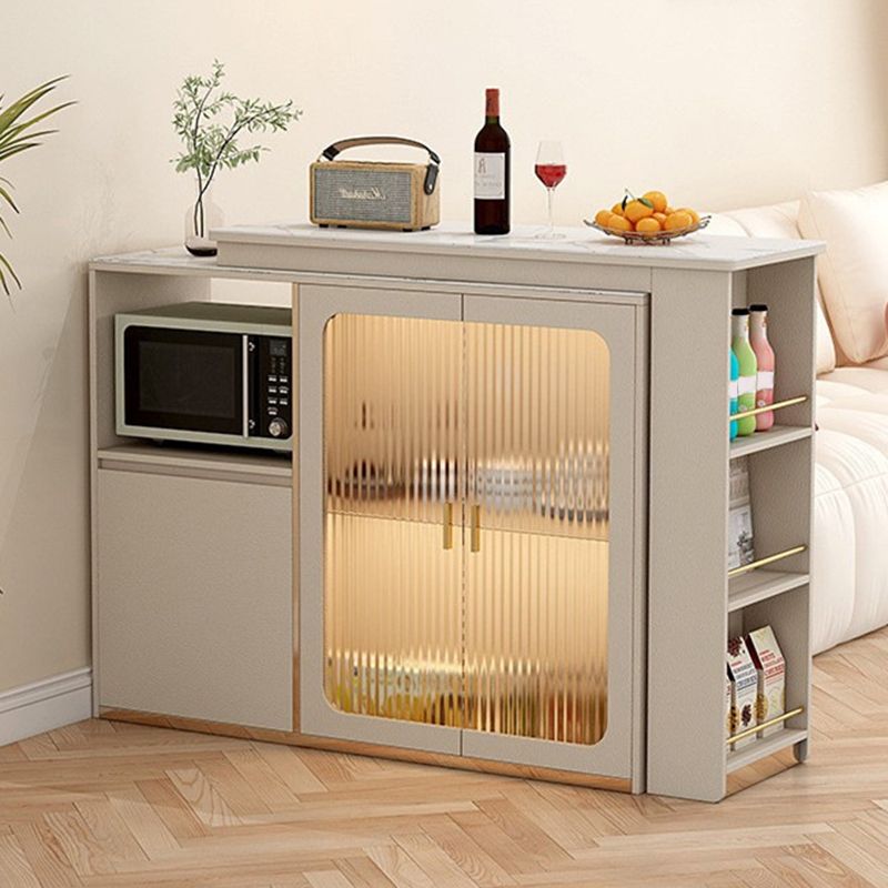 Modern Rectangle Bar Table Set 1/3 Pcs Rotatable Swivel Bar Table with Stools