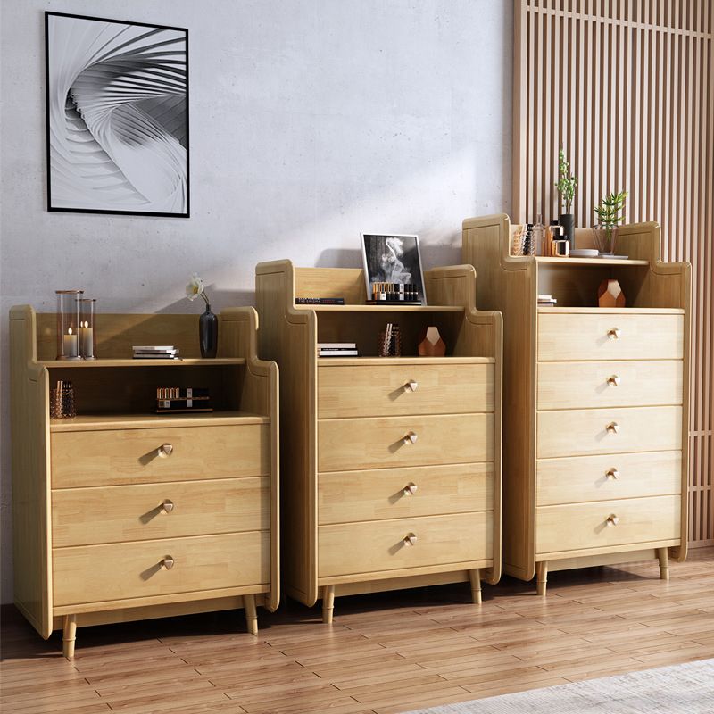 Solid Wood Storage Chest Modern Storage Chest Dresser with 3/4/5 Drawers