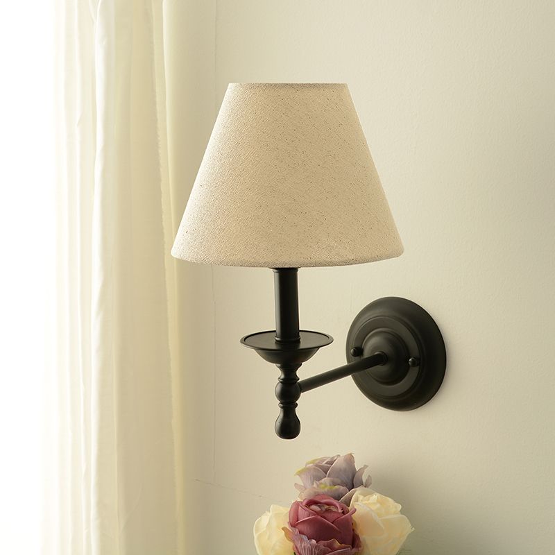 Macaron Wall Mount Light 1-Light Wall Light with Fabric Shade for Dining Room