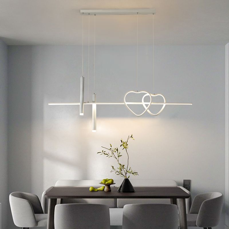 Cylinder Shape Island Lights Contemporary Style Metal 5 Light Island Lighting