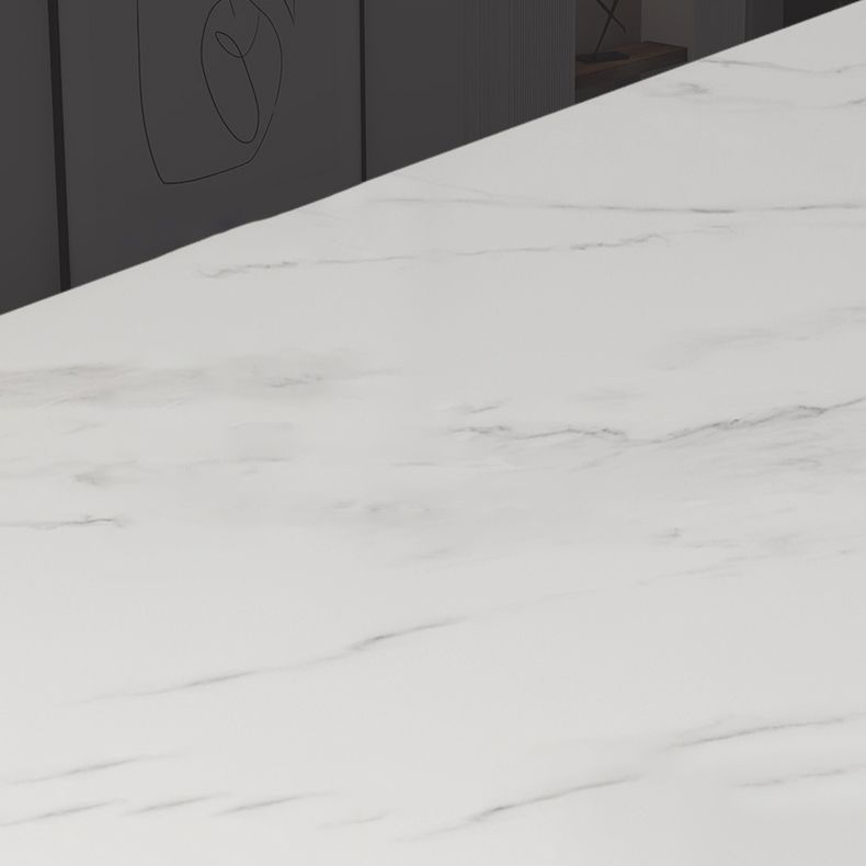 Modern 1/2/4/5/6 Pieces Dining Set Rectangle Stone Dining Table for Dining Room