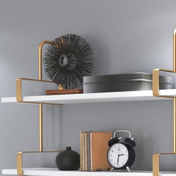 Wall Mounted Storage Bookshelf Nordic Style Bookcase with Shelves