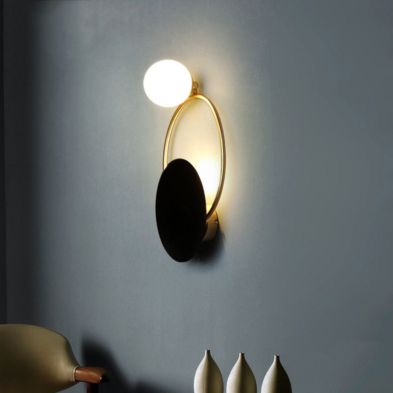 Modern Unique Shape Wall Lighting Fixtures Metal Flush Mount Wall Sconce for Dining Room
