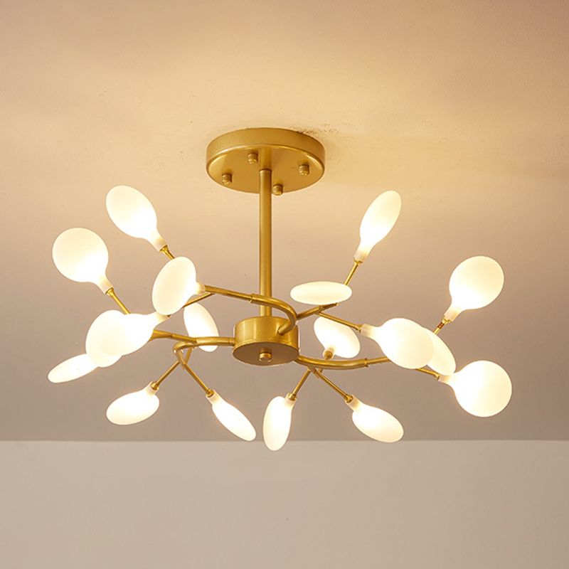 Branches Living Room Ceiling Chandelier Metal Minimalistic Chandelier Lighting Fixture