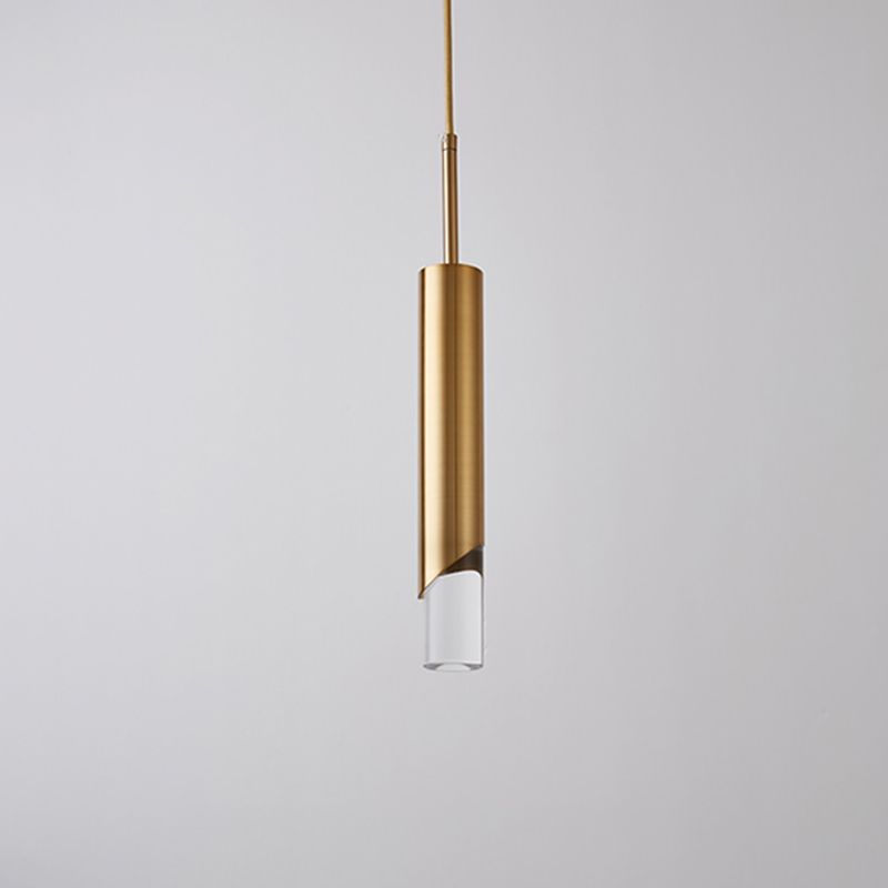Modern Minimalist Style Tubes Pendant Lighting Fixtures Acrylic 1 Light Ceiling Lamp