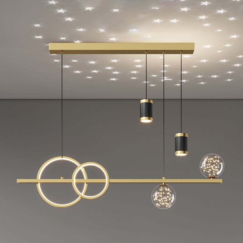 Simple Dining Chandelier Light Modern Style Metal Pendant Lamp Fixture for Dining Room