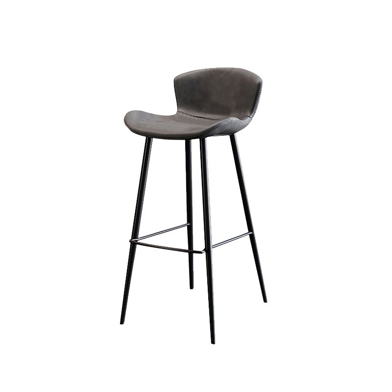 Modern Upholstered Stools with Metal Legs Matte Finish Indoor Counter & Bar Stools
