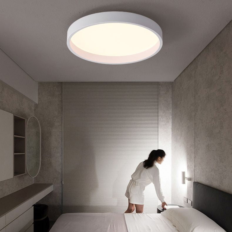 Circulaire Acrylique DEL Flush Mount in Modern Concise Style Wrought Iron Ceiling Light for Living Room