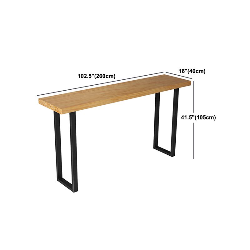Modern 1/7 Pieces Bar Table Set Rectangle Pine Wood Counter Table with Stools
