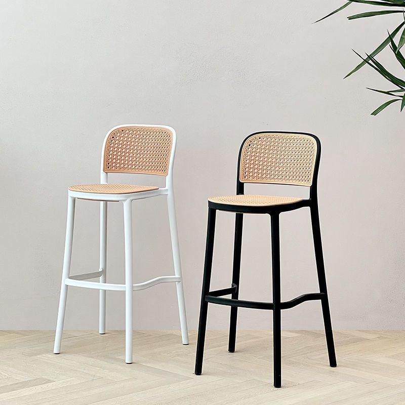 Plastic Bar Stool Industrial Backrest Stackable Counter Stool for Bristol