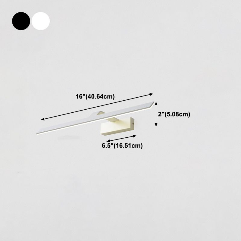Illuminazione a parete lineare, moderno illuminazione da parete in metallo a LED con ombra acrilica