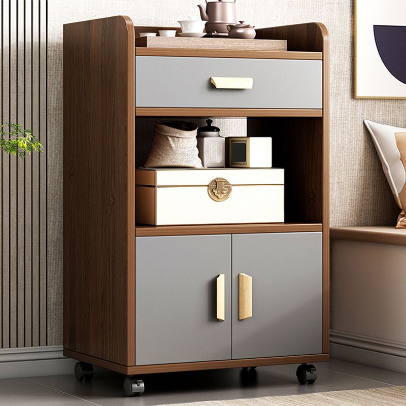 31.49"/33.4" Tall 1-door Wooden Nightstand Night Stand with Shelf