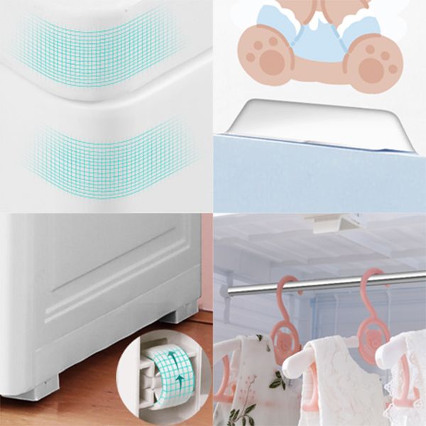 Contemporary Storage Cabinet with Drawers Plastic Cabinet for Bedroom