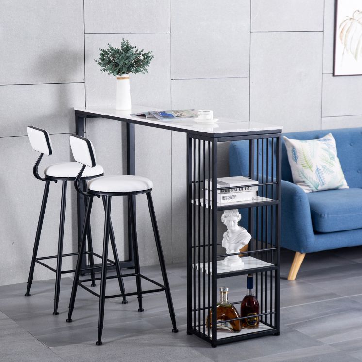 Industrial Pub Dining Set 1/2/3 Pieces Bar Stool and Table Set