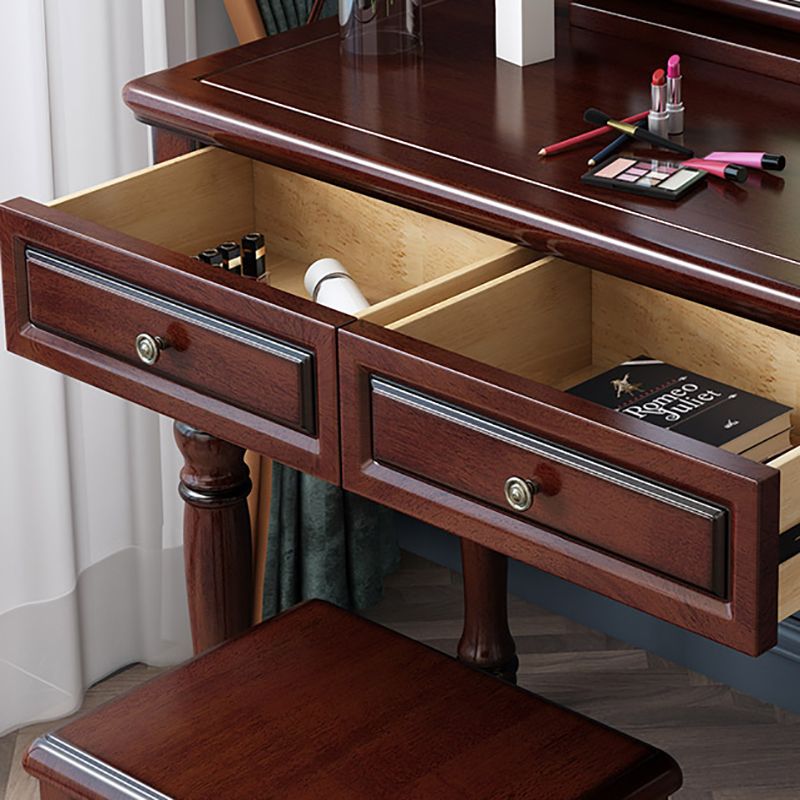 15" Wide Victorian Make-up Vanity Wooden Mirror Dressing Table