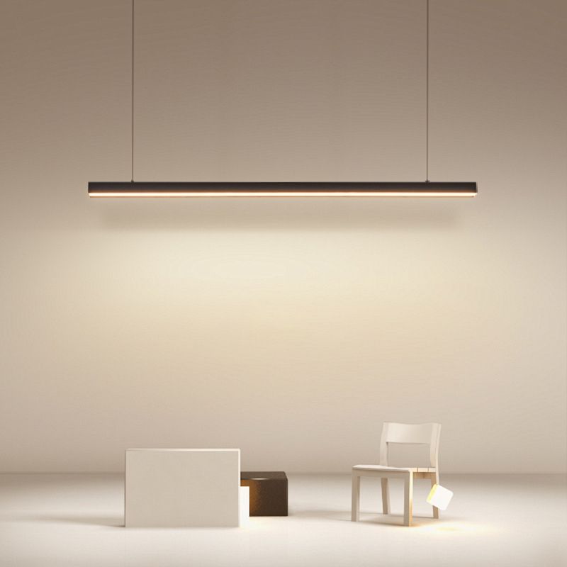 Luz colgante colgante de metal ligero de isla simple moderna para sala de estar para sala de estar