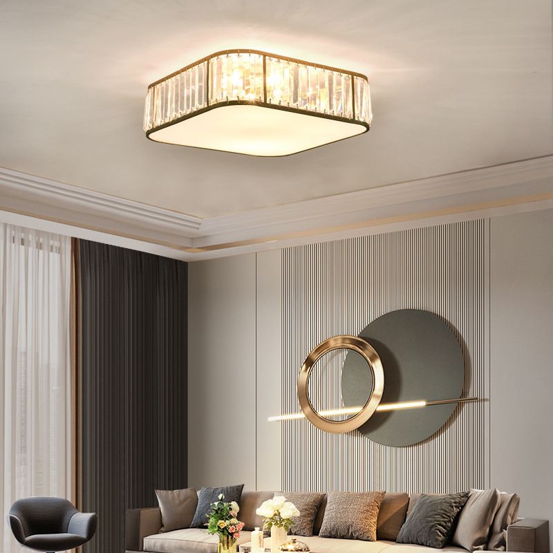 Modern Flush Mount Ceiling Lighting Fixture Crystal Flush Mount