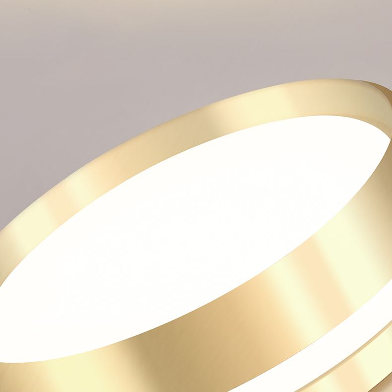 Gouden ronde inbouwlamp moderne stijl metalen LED inbouwverlichting voor slaapkamer