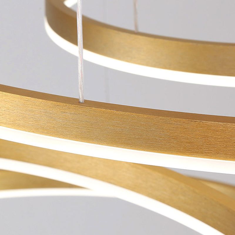 Lampada a sospensione a lampadario a più livello metallico semplice lampada a led a led