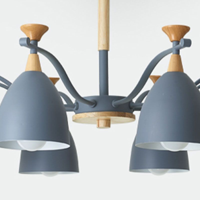 Moderner Makkaronkegel Kronleuchter Anhänger Leuchtmetall Hanging Pendelleuchte für Restaurant