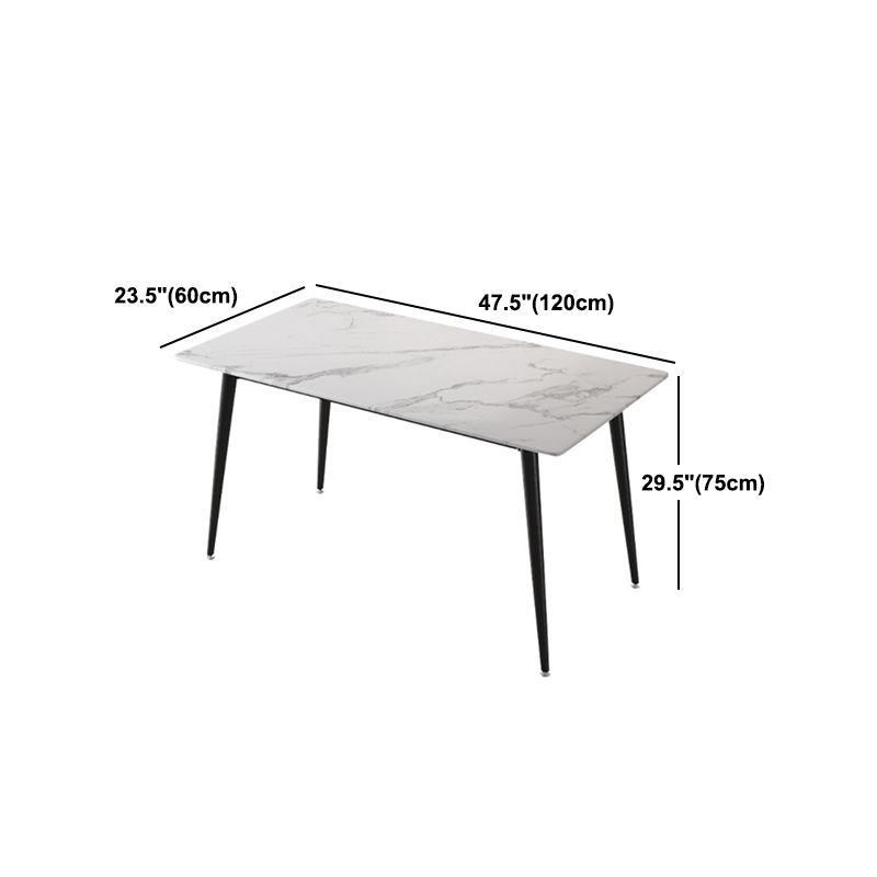 Modern 1/7 Pieces Dining Set Rectangle Stone Dining Table for Kitchen Dining Room