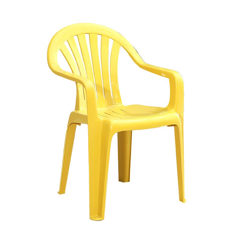 Modern Plastic Dining Arm Chairs Home Stackable Windsor Dining Armchair