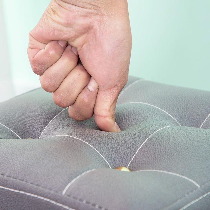 Tufted Ottoman Whole Colored Fabric Water Resistant Square Modern Ottoman