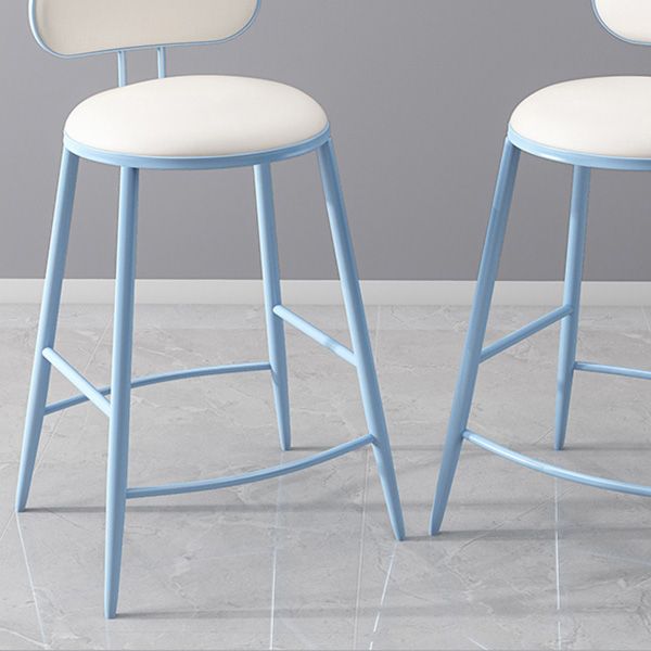 Scandinavian Footrest Milk Tea Shop Stool Matte Finish Iron Bar Stool