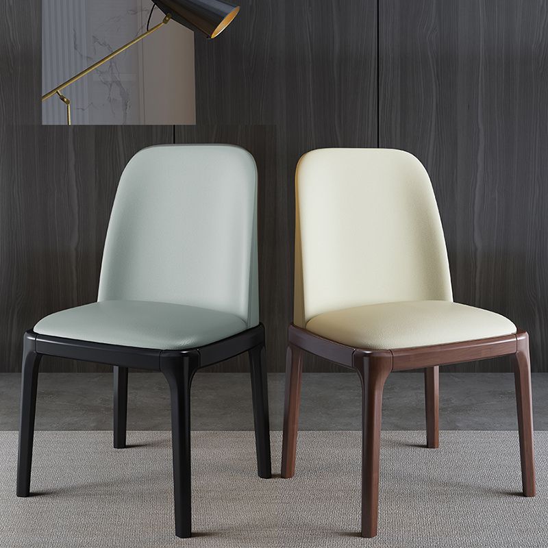 Wood Industrial Style Side Chair Armless Home Dining Side Chair